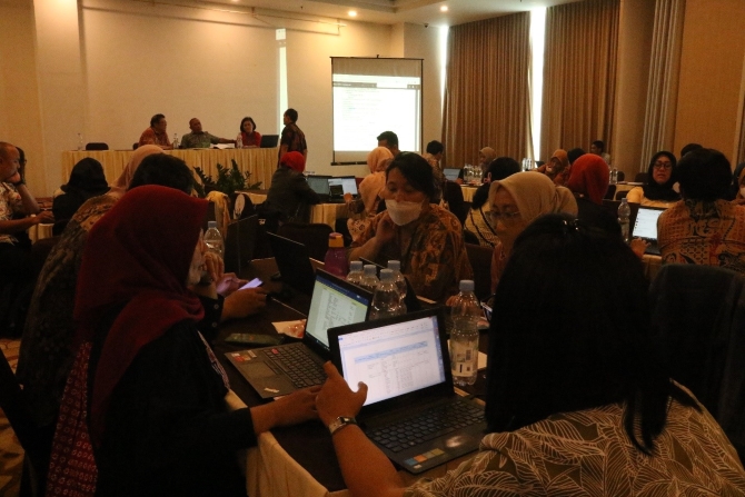 Penyusunan dilanjutkan menjadi beberapa kelompok kecil